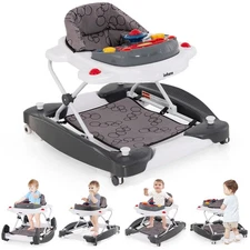 INFANS Baby Walker, 5 in 1 Behind Walker Learning Seated Rocker Bouncer with ...
