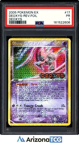 Pokemon 2005 Deoxys 17/107 Reverse Holo Rare EX Deoxys PSA 1