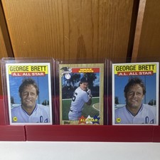 Topps George Brett Wade Boggs 1985-86 AL Leaders All Star Baseball Card Lot