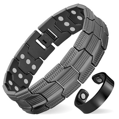 Copper Magnetic Bracelet for Men, 3X Strength 3800 Gauss Magnets, 99.99% Copp...