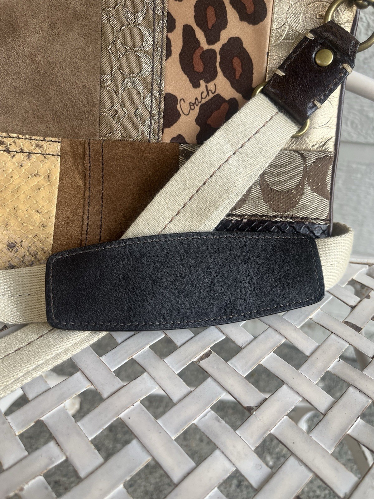 COACH Patchwork Animal Print Small Swing Pack Cro… - image 11