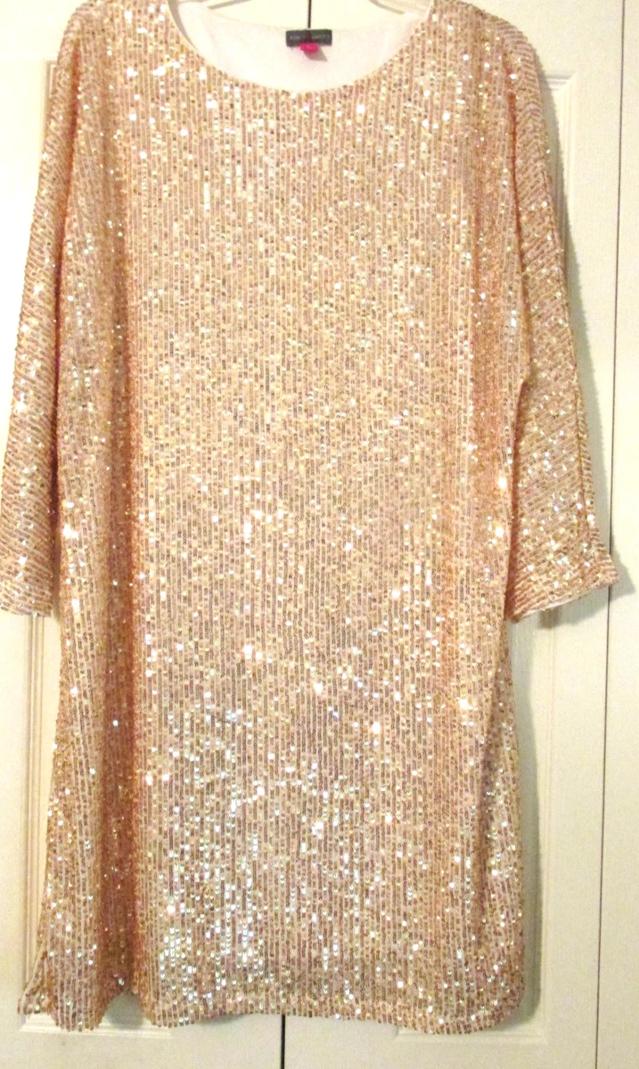 vince camuto rose gold sequin dress Women's Metal for sale Indianwear Bridalwear Asianwear Designerwear Pakistaniwear in BARKING