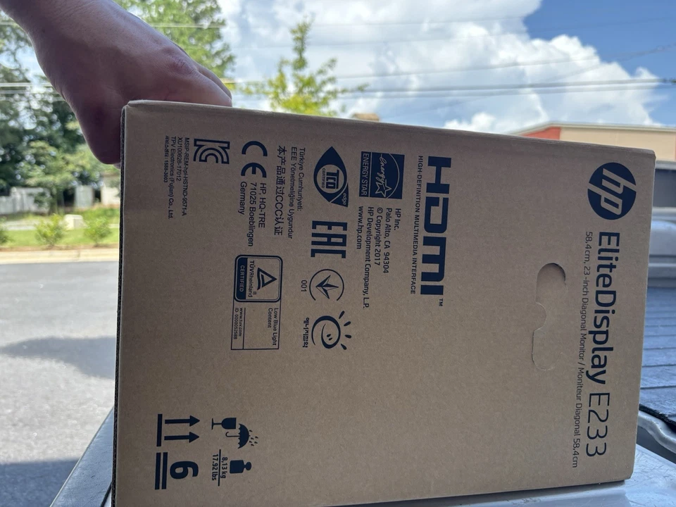 HP EliteDisplay E233 23" FullHD 1920x1080 5ms LED-Backlit IPS Monitor-NO STAND - Image 2 of 4