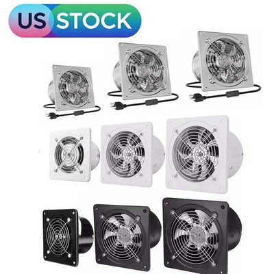 6/8/10'' Exhaust Fan Ventilation Extractor Fan 110V Wall-Mounted Blower Duct Fan