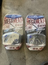2x G5 Outdoors Megameat 100 Grain Broadhead - Stainless Steel, Pack of 3 MM100 