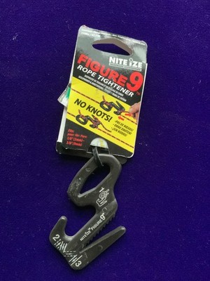 Nite Ize Figure 9 Rope Tightener 150lb Load Limit Black Fits 1/8 -3/8  3mm-9mm