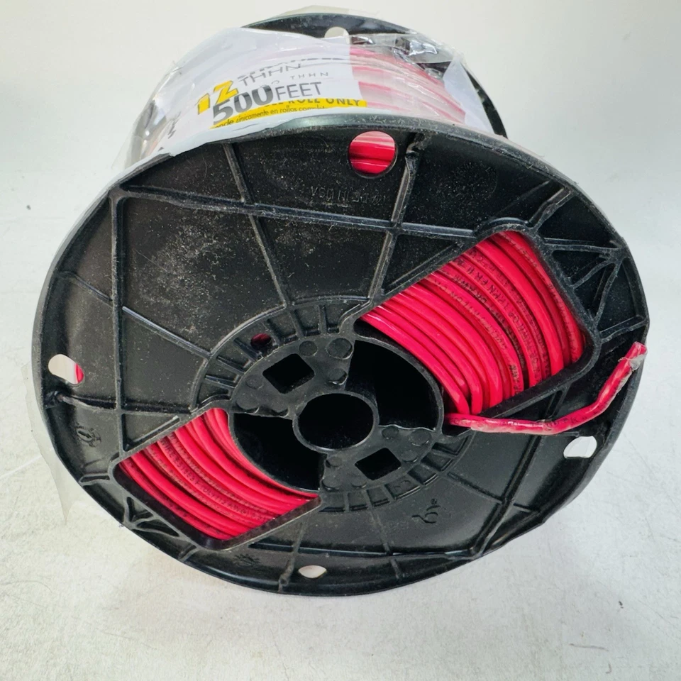 Fio de cobre encalhado 500' Southwire 12 AWG THHN/THWN 600 V vermelho / 22966658 - Imagem 4 de 4