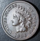 1886 INDIAN HEAD CENT - With LIBERTY - VF VERY FINE - T1 Type 1