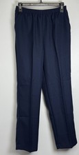 Blair Pull On Pants Women  s 12 Petite Navy Elastic Waist Stretch