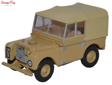 Oxford Diecast Land Rover S1 80" Canvas sand - 34th Light 1:76