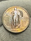 1917 TYPE 1 STANDING LIBERTY QUARTER AU+ Toned