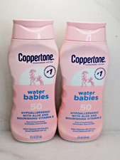 COPPERTONE WATER BABIES SUNSCREEN SPF 50 8 OZ NWOB LOT OF 2 *SEE DETAILS* 09/25 2.75 per gallon