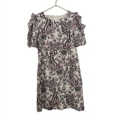 Eliza J White Women’s Floral Paisley Sheath Linen Lined Dress Size 10