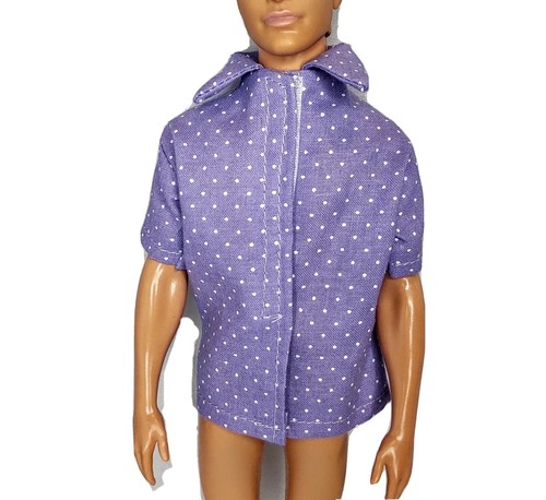 Light Purple Poka Dot Easter Clothes Spring Shirt Fits 12" Boy Fashion Doll 1:6