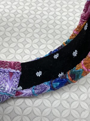 Lele Sadoughi Sunset Rainbow Raffia Knotted Headband  display picture 2