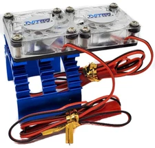 Nitro Hobbies V2 Aluminum 540 / 550 Motor Heat Sink w/ Twin Cooling Fans Blue
