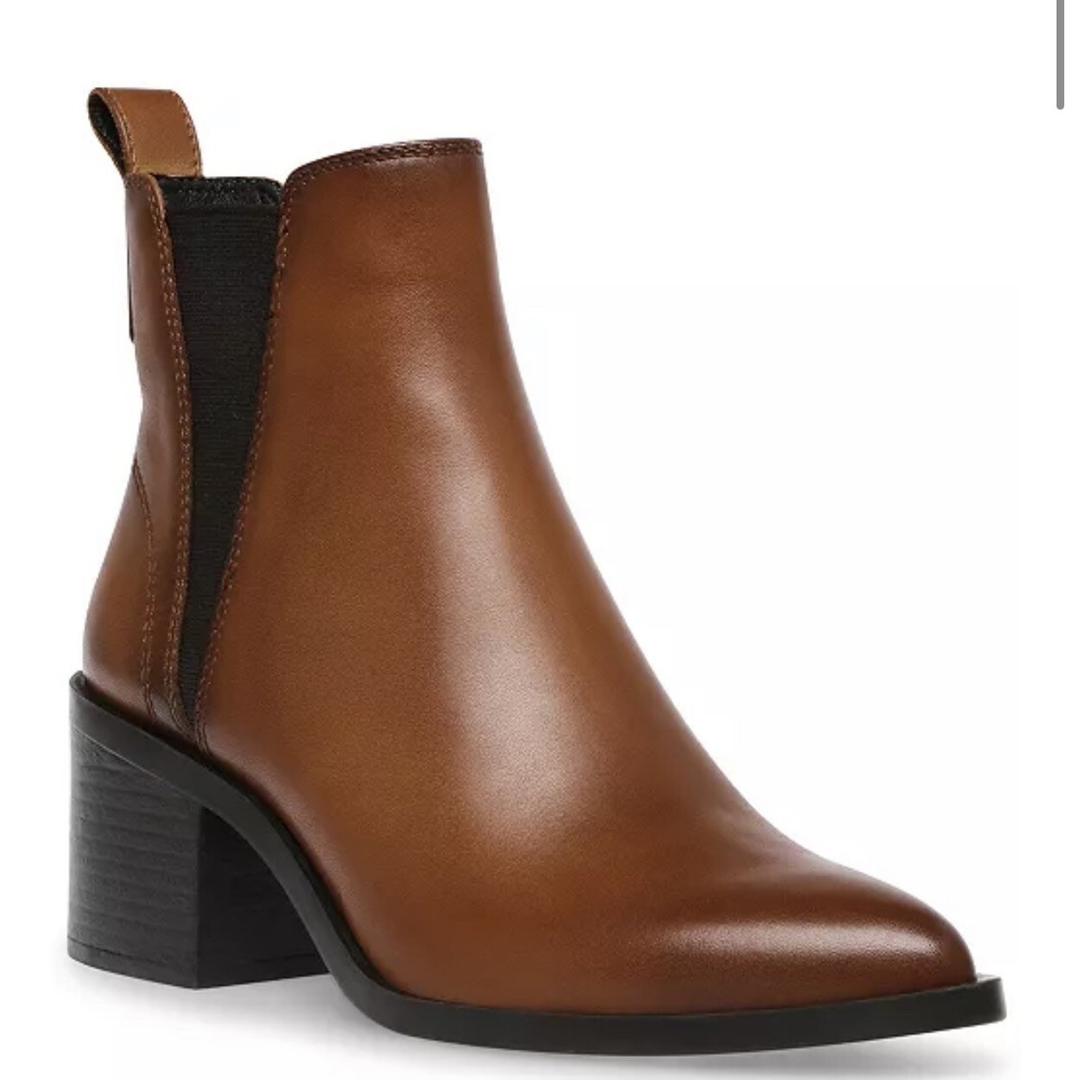 NEW Steven Madden Womens Audience Chelsea Boots— Cognac Leather W5