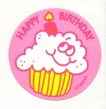 Trend Scratch And Sniff Glossy Whipped Cream Stinky Stickers Single Vtg 1980's