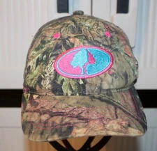 Mossy Oak Ladies Blue/Pink Logo Hat Camouflage Camo One Size Adjustable