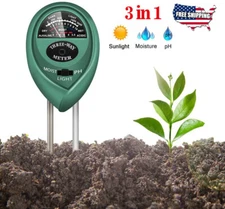 3 in 1 Digital PH Tester Sunlight Soil Moisture Meter Detector Plant Garden US
