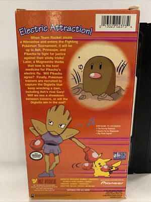 pokemon fighting tournament vhs 1998 viz video nintendo pioneer