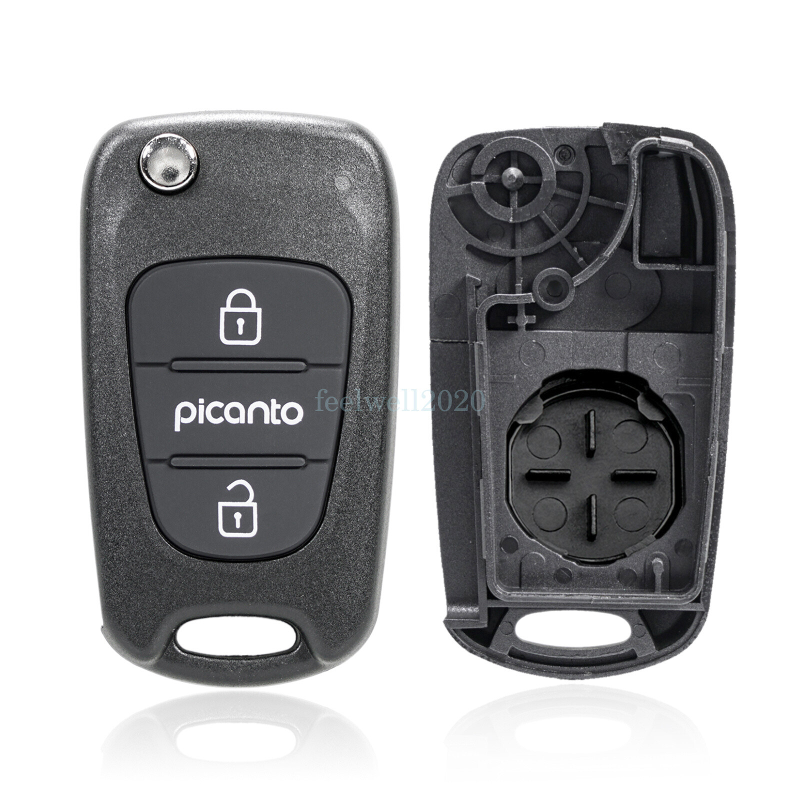 Fits Kia Picanto 3 BUTTON KEY FOB Remote Control Shell case CR2032