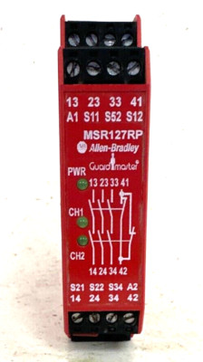 ALLEN BRADLEY SAFETY RELAY MSR127RP SERIES C 24 VAC/DC 50/60 HZ 2W AC 15 250 V 5