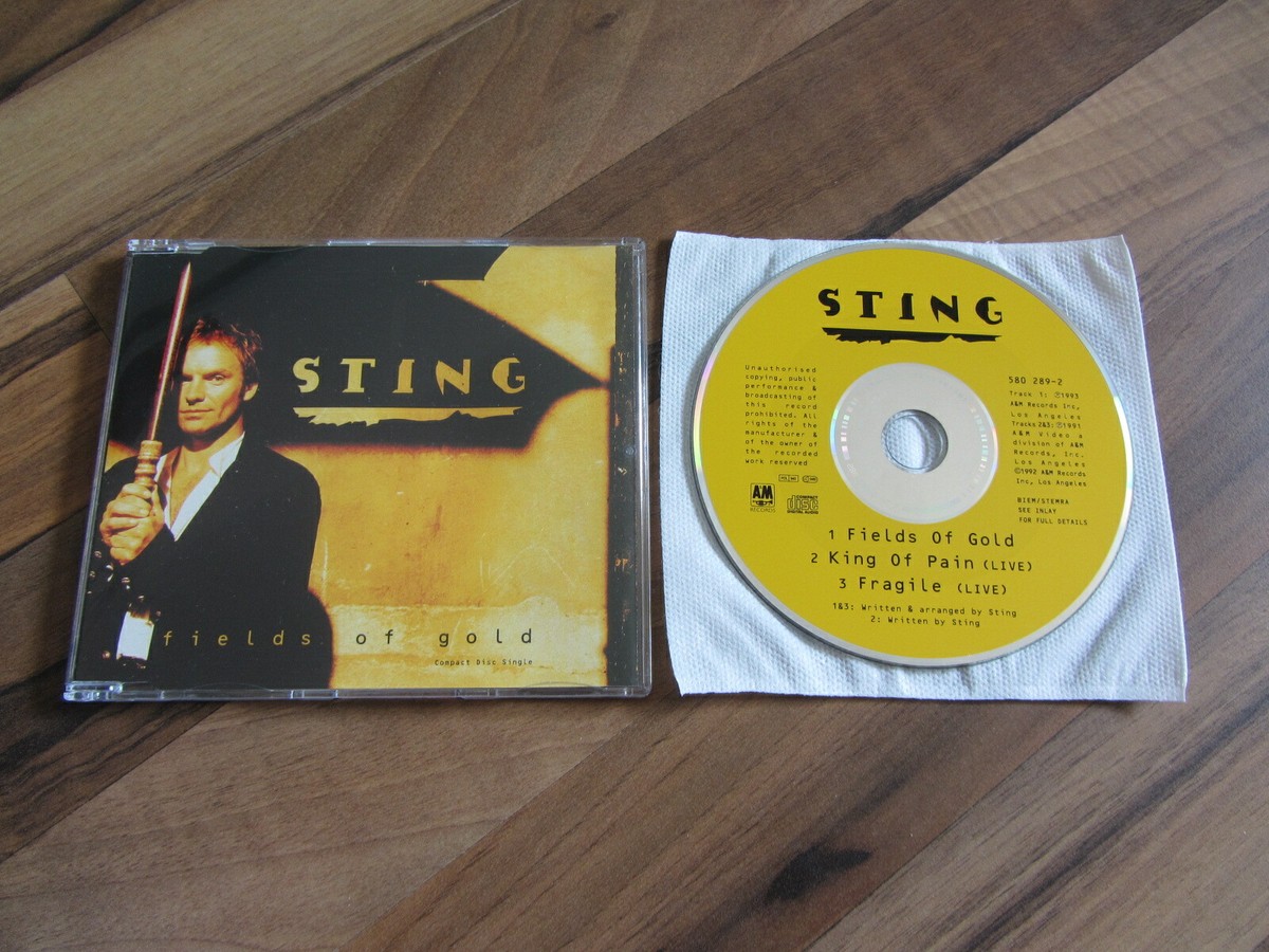 STING Fields Of Gold OOP 1993 GERMANY CD single 2 live
