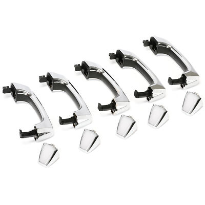 5PCS For Hummer H3 Alpha 2006-10 Exterior Door Handle Assembly Replacement W/Cap