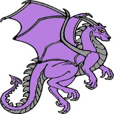 30 Custom Modern Purple Dragon Personalized Address Labels