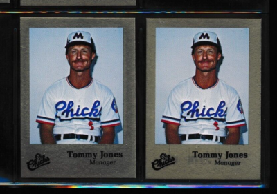 Lot (2) 1986 Memphis Chicks Gold #1 Tommy Jones Mgr Minor League