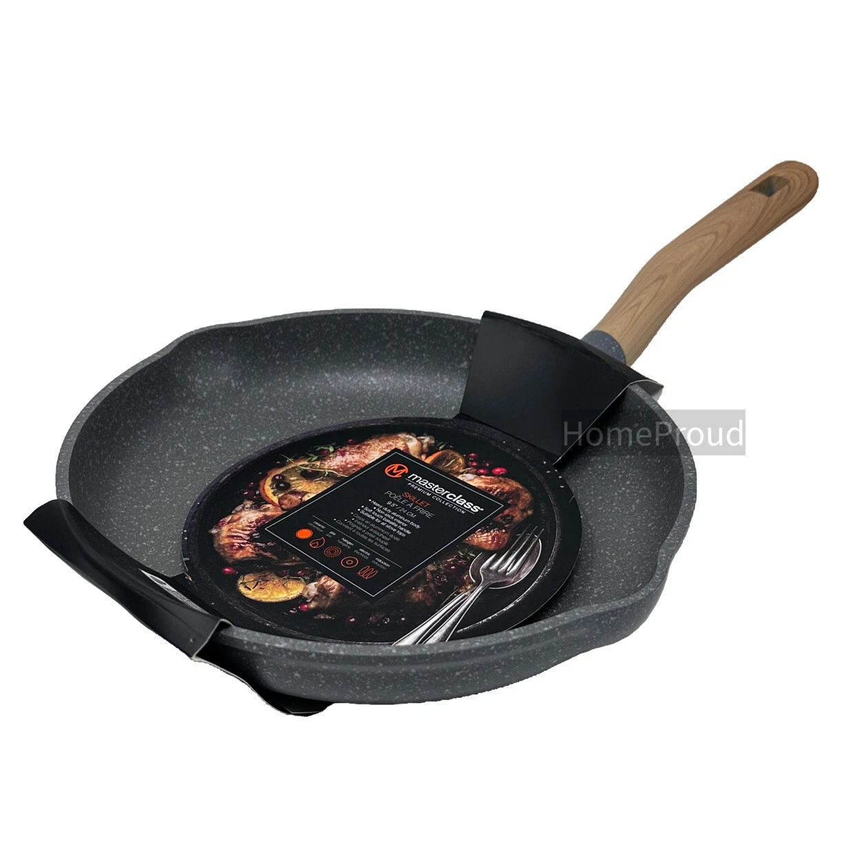 Masterclass Frying Pan 9.5 Inch Nonstick Skillet Premium Kitchen Cookware Gray
Opens in a new window