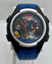 ANGRY BIRDS WATCH new Battery Time/Date Rovio MZB BLUE BAND FITS TO 7.5” Wrists