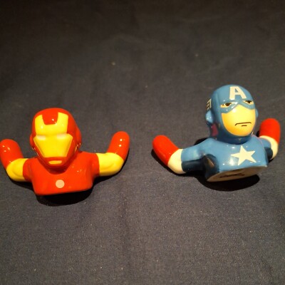 Original Japanische Sonne Kunst 2 Stck. Keramik Essstäbchen Auflagen Avengers Iron Man/Kappe 