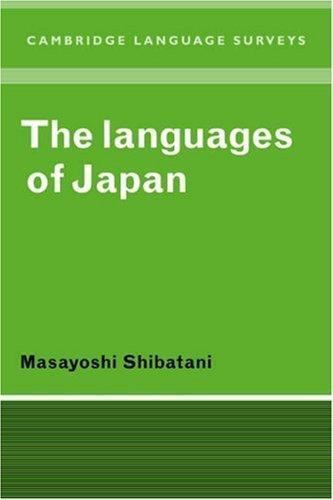 The Languages of Japan Shibatani Paperback Cambridge University Press