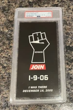 HOWARD STERN SIRIUS XM 1-09-06 I WAS THERE DECEMBER 16, 2005 TICKET PSA 4