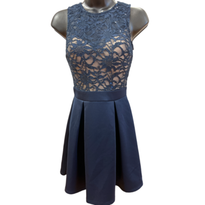 B. Darlin Navy Lace Sleeveless Sequin Illusion Satin Skirt Dress Sz 1/2 | eBay B. Darlin Navy Lace Sleeveless Sequin Illusion Satin Skirt Dress Sz 1/2 | eBay
