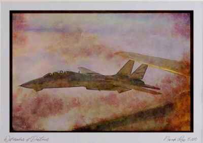 496049 US Navy F 14 Tomcat Aquarell Bild Ltd Ed A3
