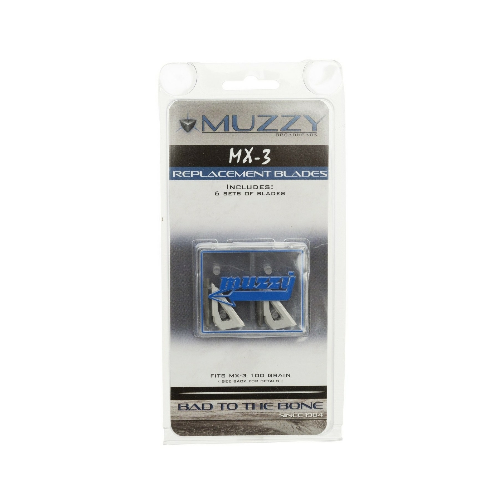 Muzzy Bowhunting 3Blade Replacement Blades 225-MX3-3 Broadheads 6 Pack 100 Grain