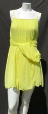 65 BALERA Dancewear Yellow Draped Chiffon Asymmetrical Leotard Dress US SA S