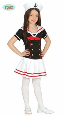 CARNEVALE HALLOWEEN VESTITO MARINAIA SAILOR GIRL TAGLIA BAMBINA