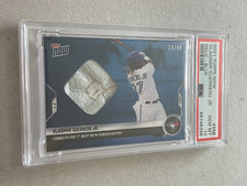 2021 Topps Now 55 Vladimir VLAD Guerrero Jr GAME USED Base Relic /49 Blue PSA 10