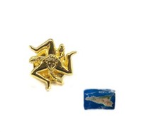 Trinacria Sicilia  metallo a spilla dorata per giacca 90050862