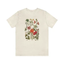 Red and Green Wildflower Group - Unisex Jersey Short Sleeve Tee