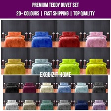 Teddy Duvet Cover Set With Pillowcases Fleece Warm and Cosy Super Soft All Sizes
