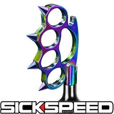 Neo-chromeneochrome Spiked Shift Knob Manual Gear Knuckle Buster 12x1.75 K21