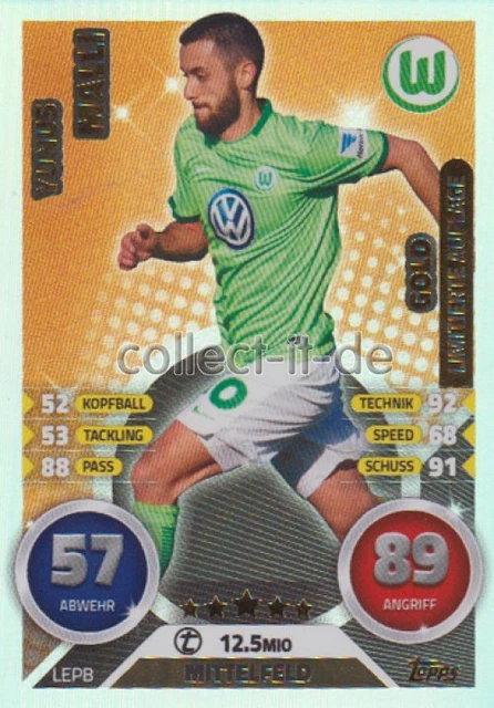Match Attax Extra 16/17 2017 - LEPB - Yunus Malli - GOLD Limitierte Auflage