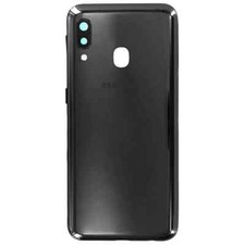 For Samsung Galaxy A20e A202 Replacement Rear Battery Cover w/ Adhesive (Black)