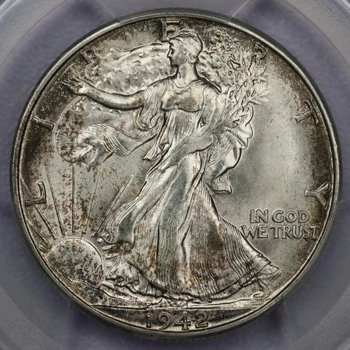1942-D 50c Walking Liberty Half Dollar - PCGS MS 65