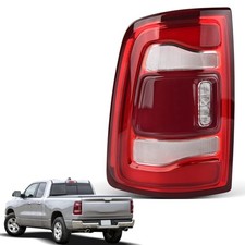 LED Tail Lights Assembly Compatible With 2019-2023 Left Driver Side Red Bezel